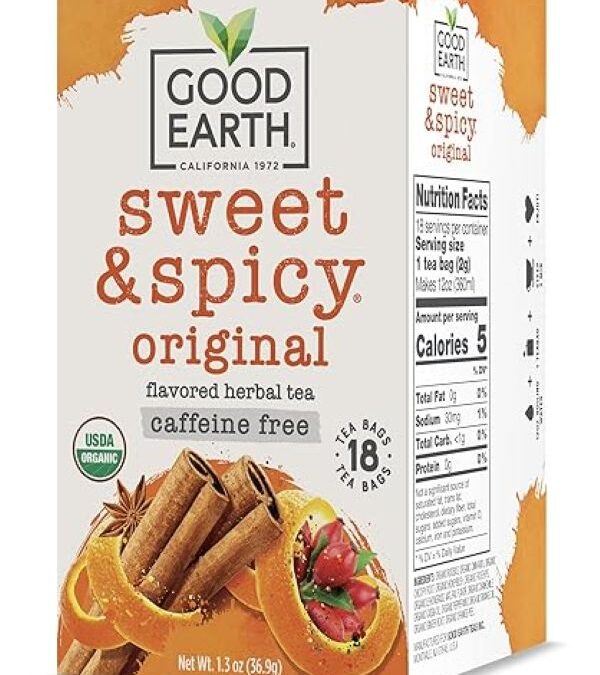 Organic Sweet & Spicy Herbal Caffeine Free Good Earth Teas